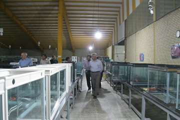 بازدید مدیران کل سازمان دامپزشکی کشور از شرکت پرورش ماهیان زینتی درمحلات