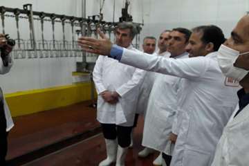 بازدید استاندار مرکزی از کشتارگاه طیور در شازند